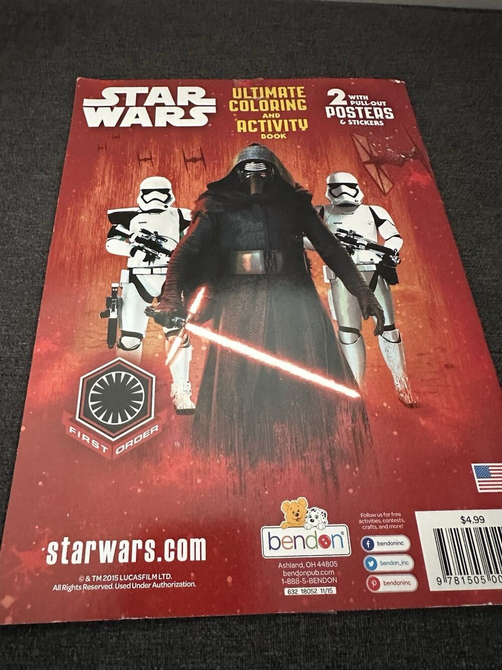 Star Wars First Order Ultimate Coloring Activity Book 2015 Posters Stickers Bend